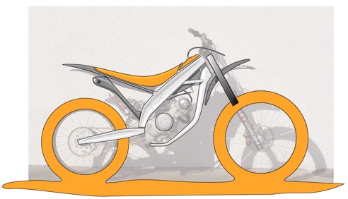 orange bike FXBikes design sketch Jolyon Yates