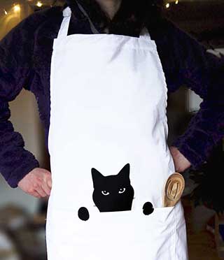 Kitchen Cat Apron, Cat Lover Gift