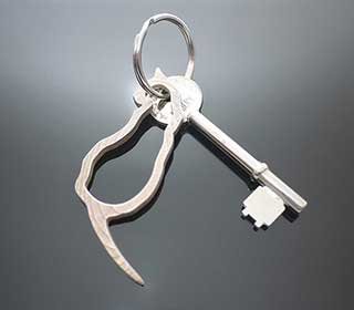 Cat Keyring, Thinking Cat Keychain