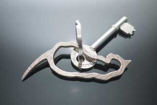 Cat Keyring, Thinking Cat Keychain