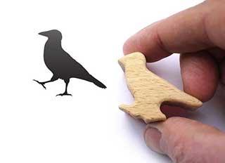 Crow Rubber Stamp, Raven Stamp
