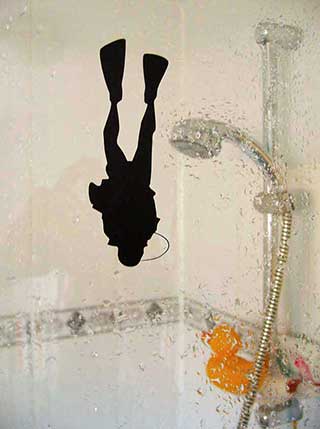 Divers Wall Stickers, Frogman Bathroom or Bedroom Stickers