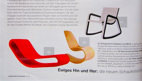 Lufthansa Exclusive Magazine Jolyon Yates ODEChair