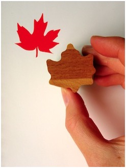 Mape Leaf Rubber Stamp