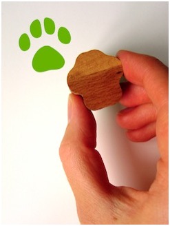 Paw Print Rubber Stamp