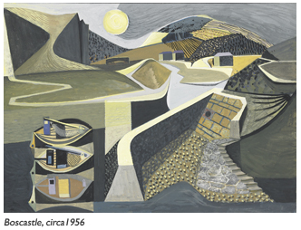 Boscastle painting by Peter Yates in 1956