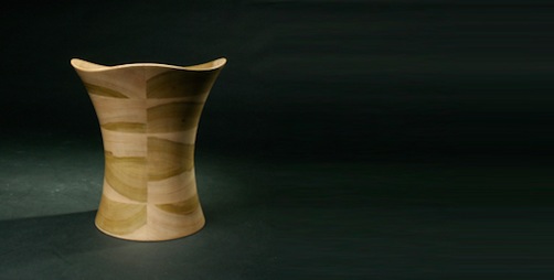 stingray stool tulip wood on black Jolyon Yates ODEChair