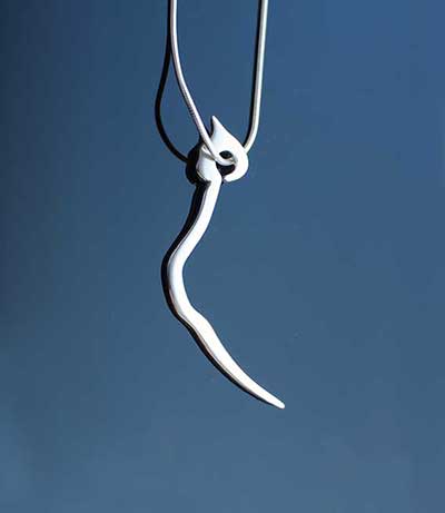 Silver Cat Pendant, Cat Memorial Jewelry